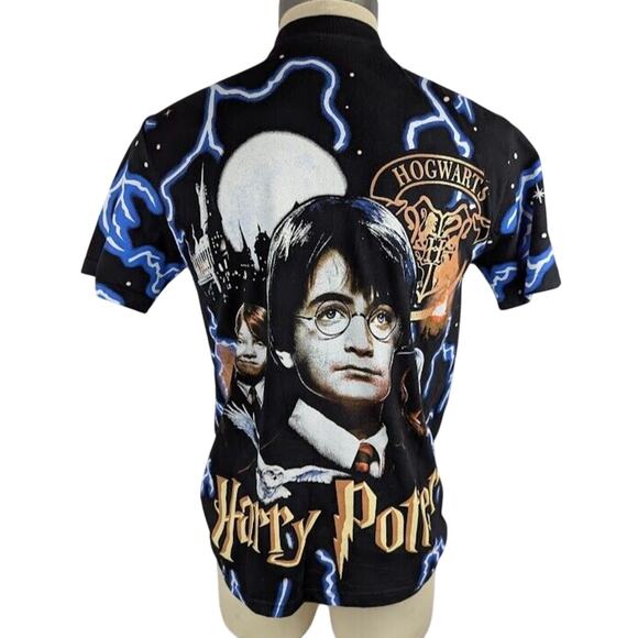 Streetcouture Harry Potter AOP T-shirt Size Medium Black Graphic - Picture 3 of 4